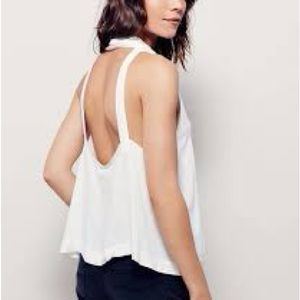 Free People Cowl Neck Open Back Top